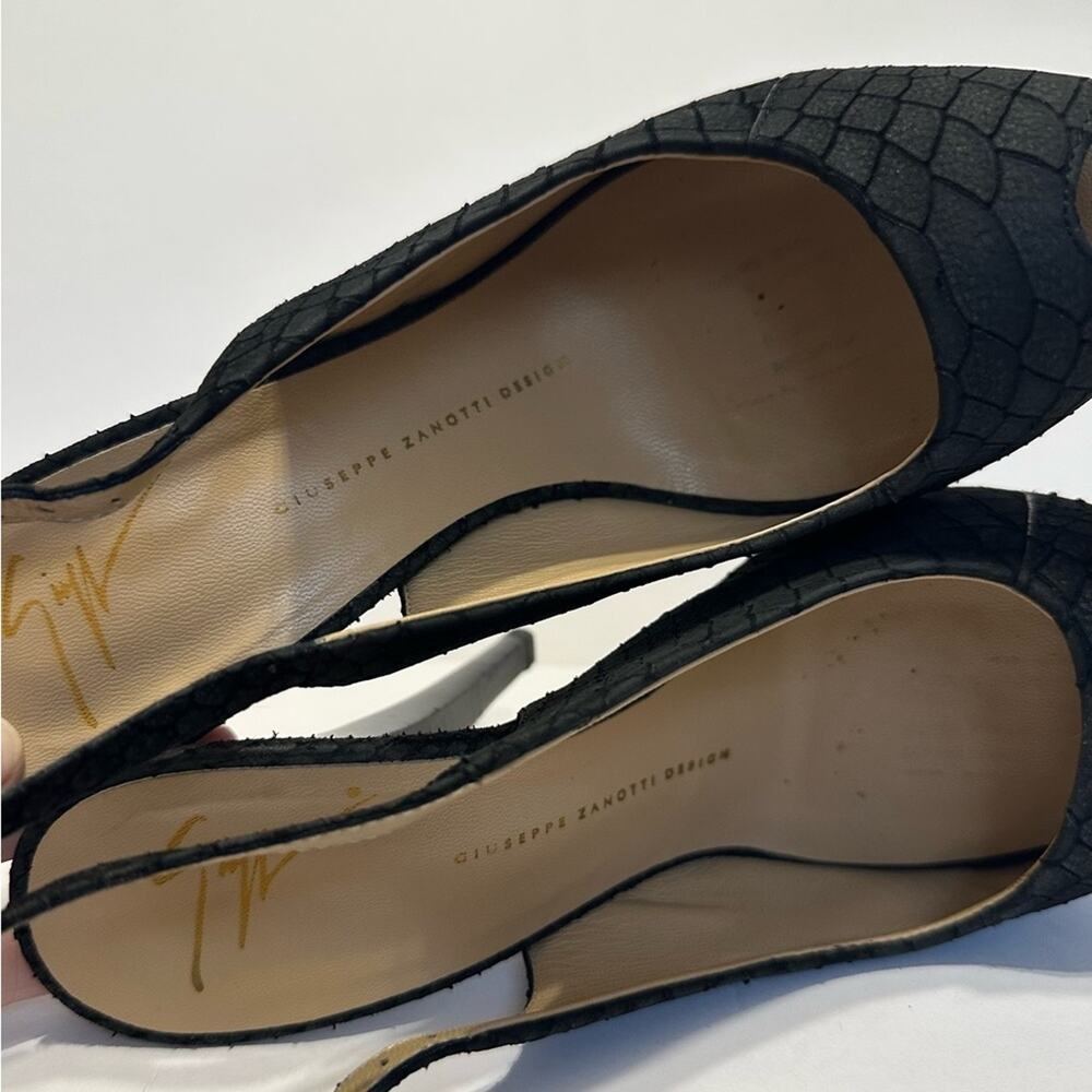 Vintage Giuseppe Zanotti Python Embossed Suede He… - image 8